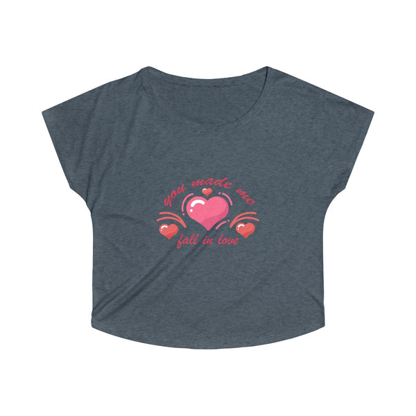 Fall in Love Design Women's Tri-Blend Dolman - Sportifiers.com