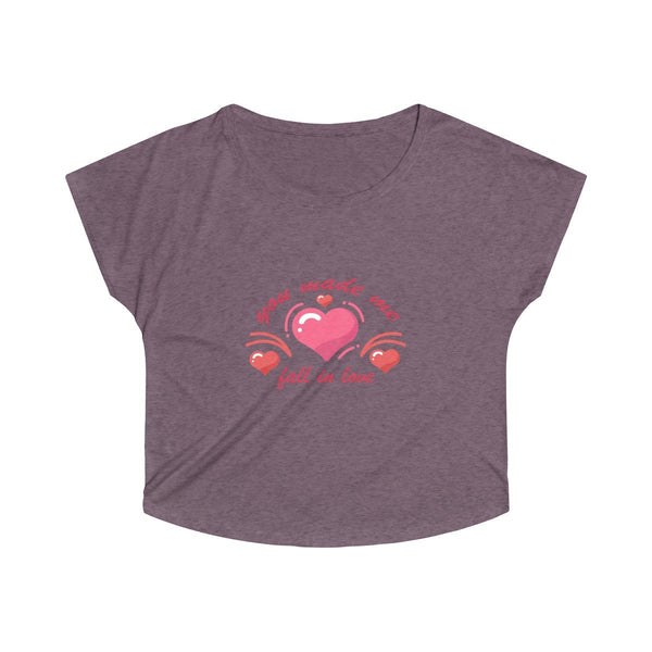 Fall in Love Design Women's Tri-Blend Dolman - Sportifiers.com